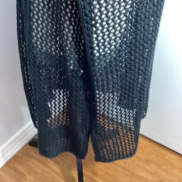 ELLOS 22/24 WOMAN PLUS BLACK CROCHET COVER UP SWEATER VERSATILE - Picture 9 of 12